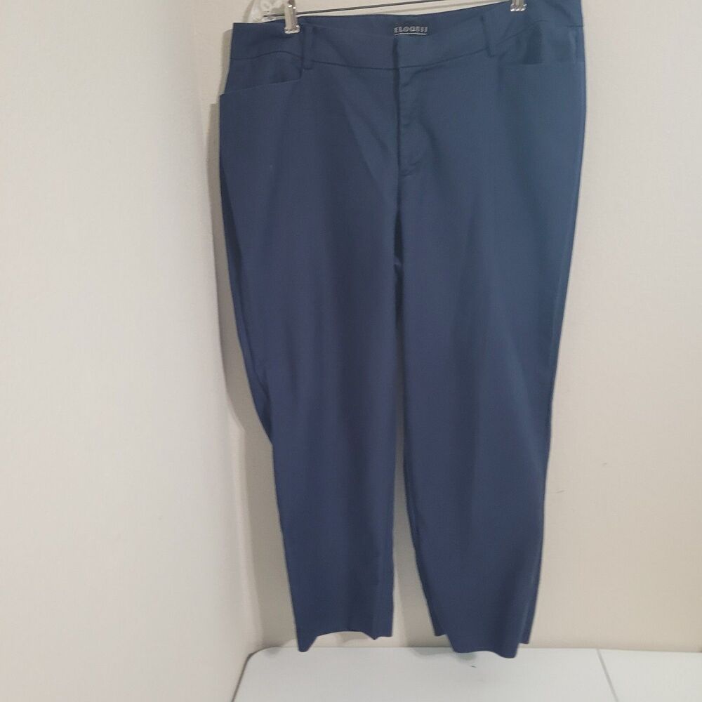 Eloquii size 16V dress pants button zip pockets clasp straight